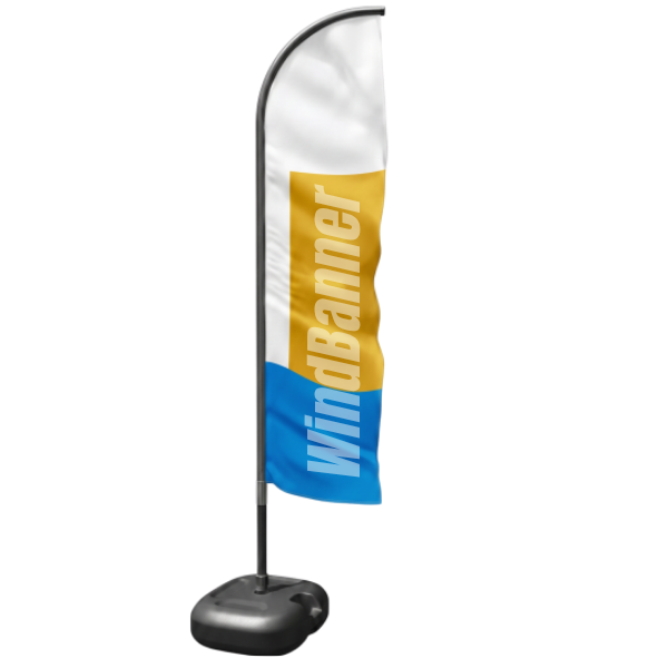 Wind Banner completo com modelos gota, pena, vela e faca